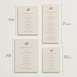"Simple Seashell" - Wedding Weekend Itinerary Cards in Sand by Hannah Bowman - Formats Available