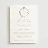 "Canopy" - Wedding Weekend Itinerary Cards in Ivy by Everett Paper Goods - Front