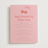 "Mon Cheri" - Wedding Weekend Itinerary Cards in Cherry Blossom by Jenna Holcomb - Front