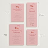 "Mon Cheri" - Wedding Weekend Itinerary Cards in Cherry Blossom by Jenna Holcomb - Formats Available