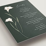 "Elegant Lillies" - Wedding Weekend Itinerary Cards in Forest by Stacey Meacham - Detail