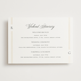 "Elencourt" - Wedding Weekend Itinerary Cards in Quartz by Jelena Vuletic - Front