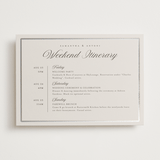 "Tux" - Wedding Weekend Itinerary Cards in Antique by Nicole Walsh - Front