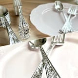 "Vintage Sterling Cutlery Dessert Duo | Patina" - Flatware in blue by Prêt-à-PartyNY