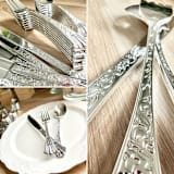 "Vintage Sterling Cutlery Trio | Patina" - Flatware in clear by Prêt-à-PartyNY