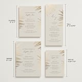 "Gilded Palm" - Wedding Weekend Itinerary Cards in Sand by Melinda Denison - Formats Available