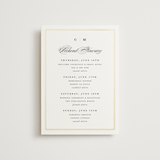 "Timeless" - Wedding Weekend Itinerary Cards in Linen by Erica Krystek - Front