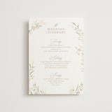 "Meadow" - Wedding Weekend Itinerary Cards in Spring Mist by Erin L. Wilson - Front