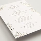 "Meadow" - Wedding Weekend Itinerary Cards in Spring Mist by Erin L. Wilson - Detail