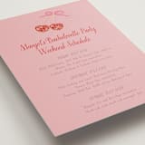 "Mon Cheri" - Wedding Weekend Itinerary Cards in Cherry Blossom by Jenna Holcomb - Detail