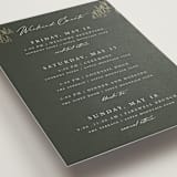 "Peaks" - Wedding Weekend Itinerary Cards in Hunter by Sarah Brown - Detail