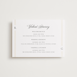 "Elencourt" - Wedding Weekend Itinerary Cards in Quartz by Jelena Vuletic - Front