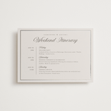 "Tux" - Wedding Weekend Itinerary Cards in Antique by Nicole Walsh - Front