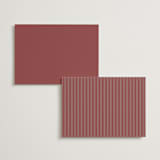 "Scallop Frame" - Wedding Weekend Itinerary Cards in Burgundy by Baumbirdy - Back of Card Options