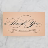 "Big City - Atlanta" - Wedding Favor Tags in Georgia Peach by Hooray Creative - Front