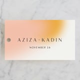 "Blend" - Wedding Favor Tags in Honeysuckle by Sarah Lenger - Front