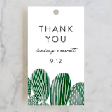"Painted Cacti" - Wedding Favor Tags in Cactus by Olivia Raufman - Front