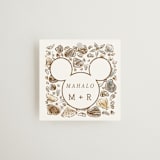 "Disney's Mickey Mouse Tropical Frame" - Wedding Favor Tags in Earth by Shiny Penny Studio - Front