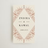"Regal Mehndi" - Wedding Favor Tags in Champagne Rose by Oma N. Ramkhelawan - Front