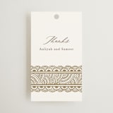 "Gilded Henna" - Wedding Favor Tags in Lily by Mansi Verma - Front