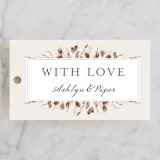 "Gone To Seed" - Wedding Favor Tags in Taupe by Honeybunch Studio - Front