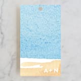 "Painted Sea" - Wedding Favor Tags in Sea by Laura Condouris - Front