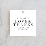 "Sophistotype" - Wedding Favor Tags in Sea Salt by Snow and Ivy - Front