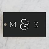 "Finley" - Wedding Favor Tags in Graphite by Kristie Kern - Front