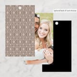 "Initials Circle Arch" - Wedding Favor Tags in Latte by FRANI - Back of Card Options