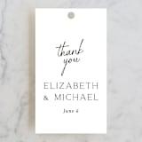 "Symphony" - Wedding Favor Tags in Pearl by Jackie Mangiolino - Front