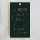 "Miami" - Wedding Favor Tags in Bird of Paradise by Ashley DeMeyere - Front