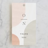 "Curves" - Wedding Favor Tags in Cafe by Pixel and Hank - Front