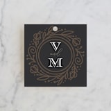 "Eternal Love" - Wedding Favor Tags in Dark Chocolate by Laura Bolter - Front