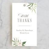 "Classic peonies" - Wedding Favor Tags in Peach by Jennifer Wick - Front