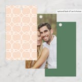 "Classic peonies" - Wedding Favor Tags in Peach by Jennifer Wick - Back of Card Options