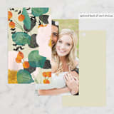 "Floral Splash" - Wedding Favor Tags in Wheat by Keen Peachy - Back of Card Options