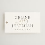 "Left Align" - Wedding Favor Tags in Silk by Kelly Schmidt - Front