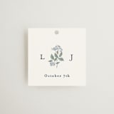 "Climbing Florals" - Wedding Favor Tags in Sapphire by Olivia Raufman - Front