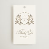 "Gold Crest" - Wedding Favor Tags in Ivory by Mansi Verma - Front