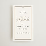 "Timeless" - Wedding Favor Tags in Linen by Erica Krystek - Front