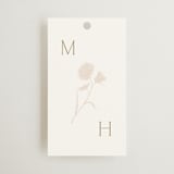 "The Romantic" - Wedding Favor Tags in Buttercream by Kristie Kern - Front