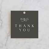 "And here we are" - Wedding Favor Tags in Marble by Lea Delaveris - Front