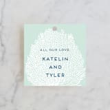 "Sea Crest" - Wedding Favor Tags in Turquoise by Kaydi Bishop - Front