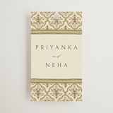 "Aatreya" - Wedding Favor Tags in Marigold by Pati Cascino - Front