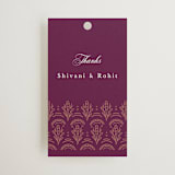 "Zardozi" - Wedding Favor Tags in Amethyst by Mansi Verma - Front
