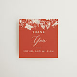 "Abstract Flora" - Wedding Favor Tags in Lava by Stellax Creative - Front