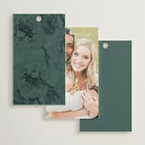 "Auspicious Peonies" - Wedding Favor Tags in Evergreen by fatfatin - Back of Card Options