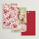 "Garden Vines" - Wedding Favor Tags in Ruby by Yaling Hou Suzuki - Back of Card Options