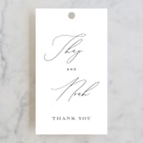 "la noce" - Wedding Favor Tags in Ink by Design Lotus - Front