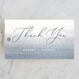 "Romantic Watercolor" - Wedding Favor Tags in Mist by Sparkvites - Front